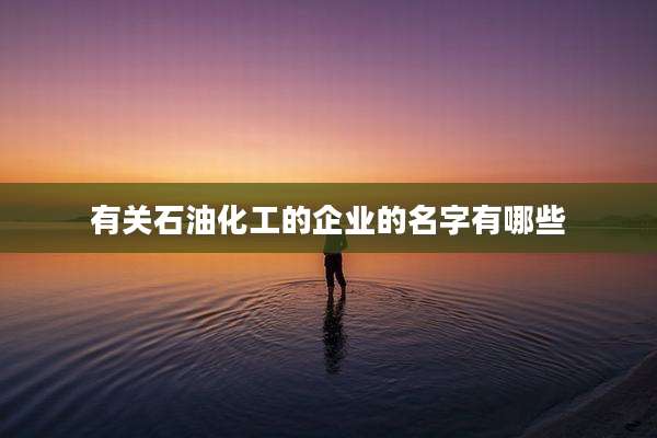 有关石油化工的企业的名字有哪些