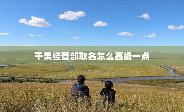 干果经营部取名怎么高级一点