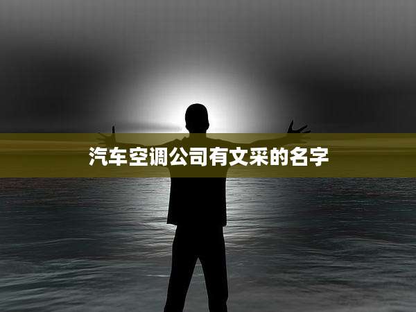 汽车空调公司有文采的名字