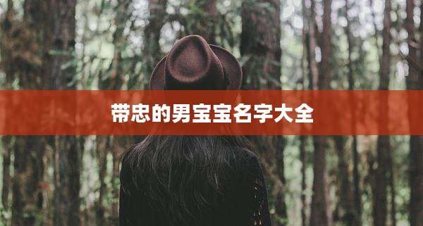 带忠的男宝宝名字大全