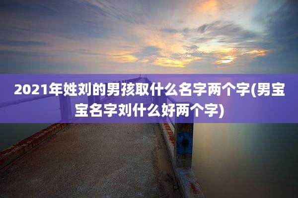 2021年姓刘的男孩取什么名字两个字(男宝宝名字刘什么好两个字)
