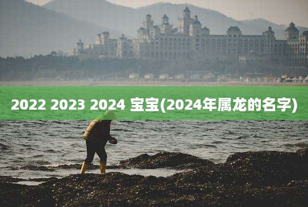 2022 2023 2024 宝宝(2024年属龙的名字)