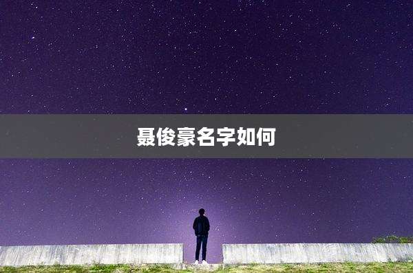 聂俊豪名字如何