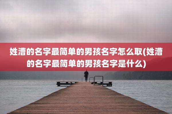 姓漕的名字最简单的男孩名字怎么取(姓漕的名字最简单的男孩名字是什么)