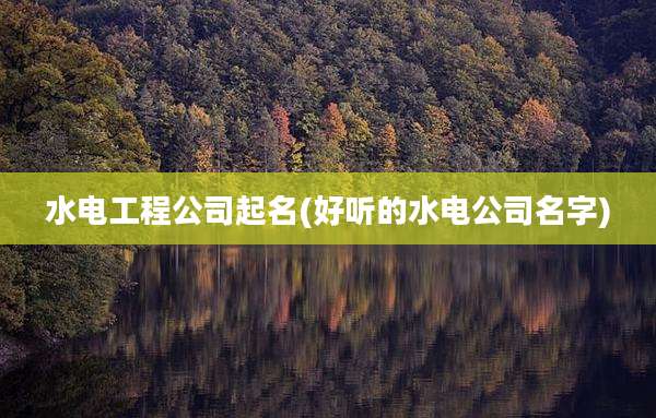水电工程公司起名(好听的水电公司名字)