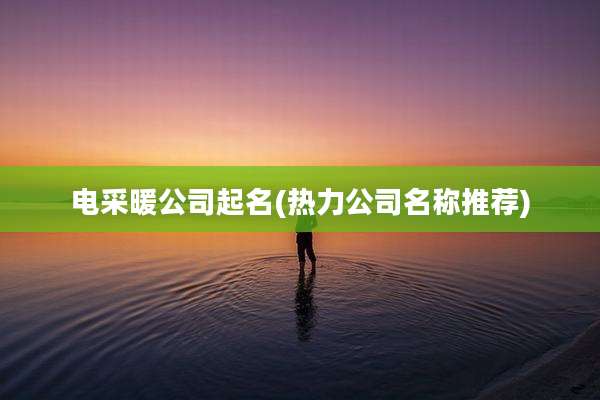 电采暖公司起名(热力公司名称推荐)