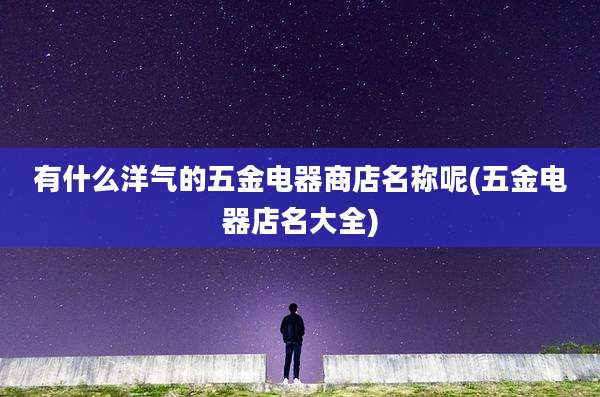 有什么洋气的五金电器商店名称呢(五金电器店名大全)
