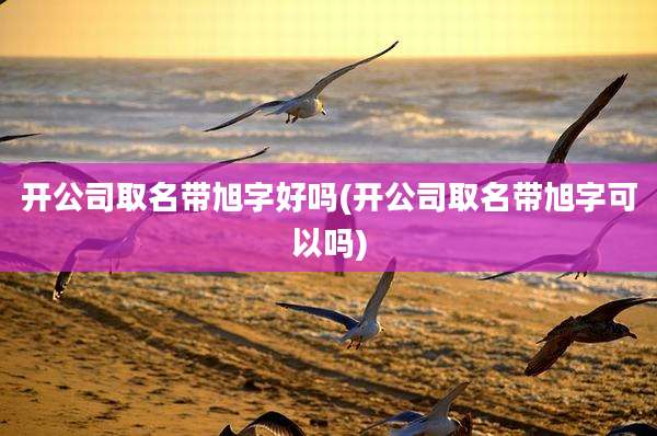 开公司取名带旭字好吗(开公司取名带旭字可以吗)