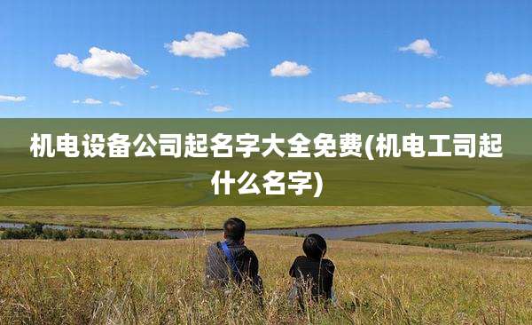 机电设备公司起名字大全免费(机电工司起什么名字)
