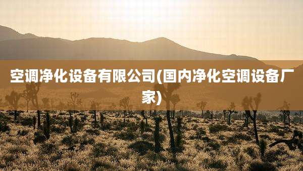 空调净化设备有限公司(国内净化空调设备厂家)