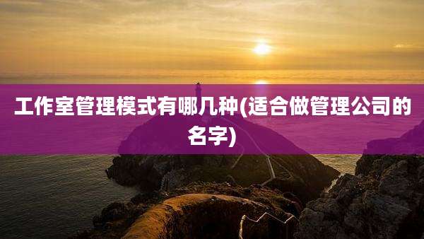工作室管理模式有哪几种(适合做管理公司的名字)