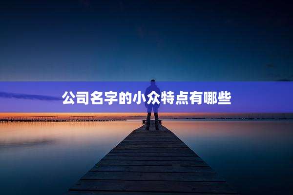 公司名字的小众特点有哪些