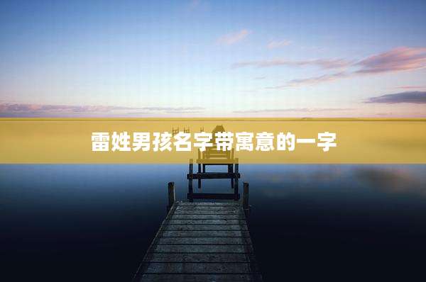 雷姓男孩名字带寓意的一字