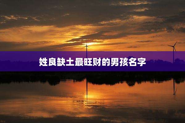 姓良缺土最旺财的男孩名字