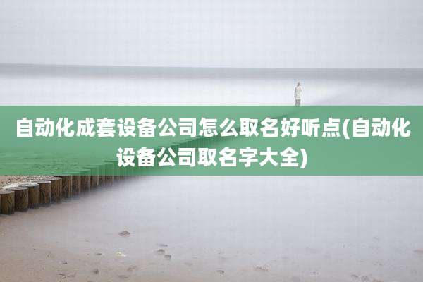 自动化成套设备公司怎么取名好听点(自动化设备公司取名字大全)