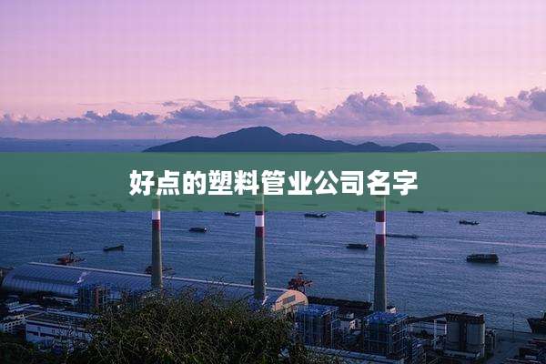 好点的塑料管业公司名字