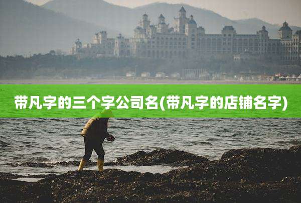 带凡字的三个字公司名(带凡字的店铺名字)