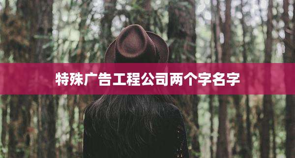 特殊广告工程公司两个字名字