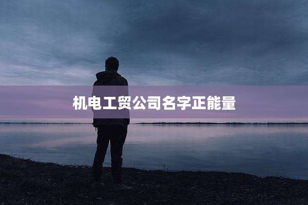 机电工贸公司名字正能量