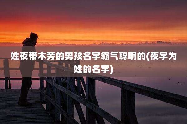 姓夜带木旁的男孩名字霸气聪明的(夜字为姓的名字)