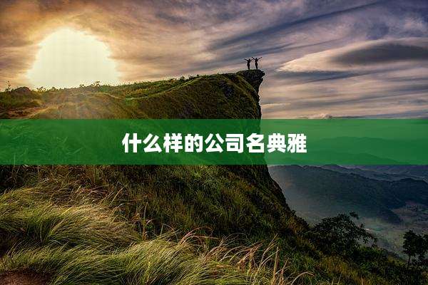 什么样的公司名典雅