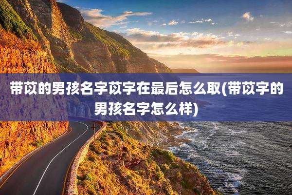 带苡的男孩名字苡字在最后怎么取(带苡字的男孩名字怎么样)