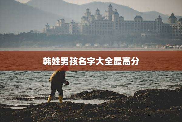 韩姓男孩名字大全最高分