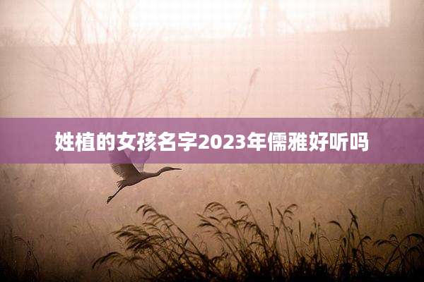 姓植的女孩名字2023年儒雅好听吗