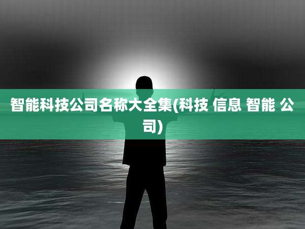 智能科技公司名称大全集(科技 信息 智能 公司)