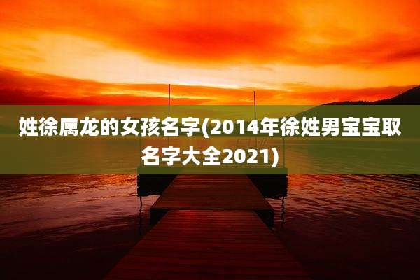 姓徐属龙的女孩名字(2014年徐姓男宝宝取名字大全2021)