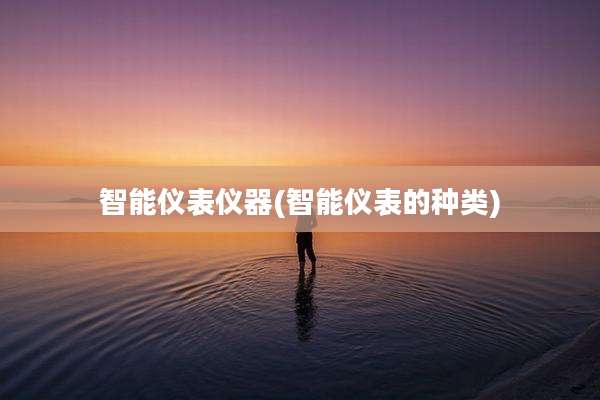 智能仪表仪器(智能仪表的种类)