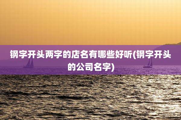 钢字开头两字的店名有哪些好听(钢字开头的公司名字)