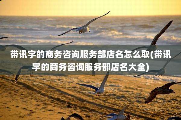带讯字的商务咨询服务部店名怎么取(带讯字的商务咨询服务部店名大全)