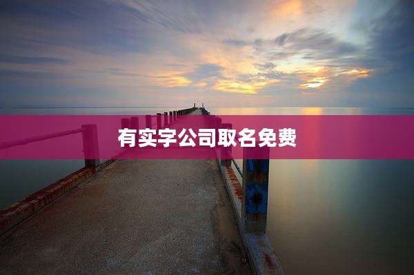 有实字公司取名免费