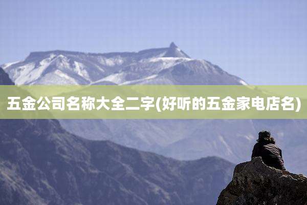 五金公司名称大全二字(好听的五金家电店名)