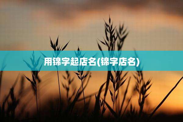 用锦字起店名(锦字店名)