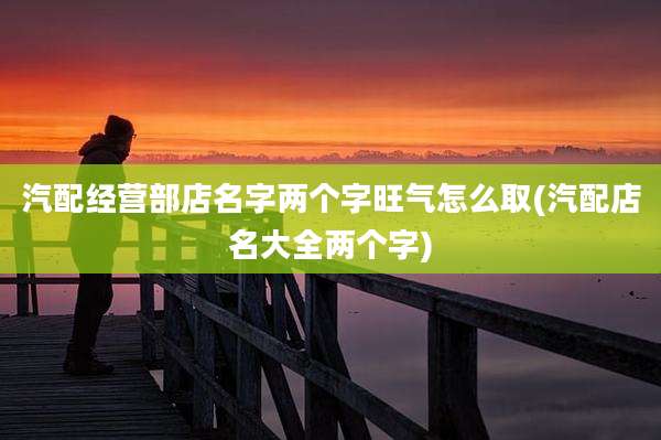 汽配经营部店名字两个字旺气怎么取(汽配店名大全两个字)