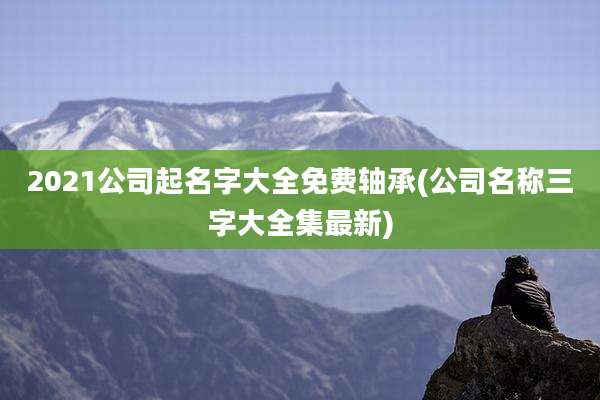 2021公司起名字大全免费轴承(公司名称三字大全集最新)