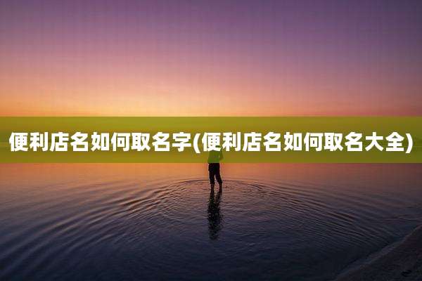 便利店名如何取名字(便利店名如何取名大全)