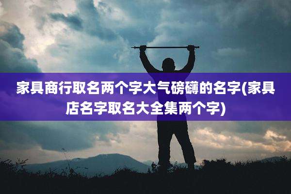 家具商行取名两个字大气磅礴的名字(家具店名字取名大全集两个字)