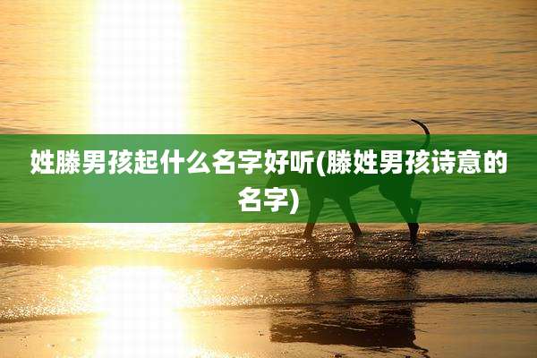 姓滕男孩起什么名字好听(滕姓男孩诗意的名字)