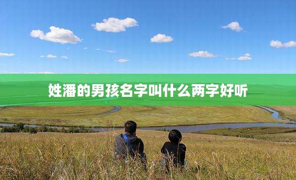 姓潘的男孩名字叫什么两字好听