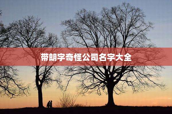 带朗字奇怪公司名字大全
