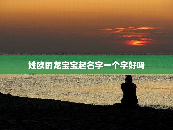 姓欧的龙宝宝起名字一个字好吗