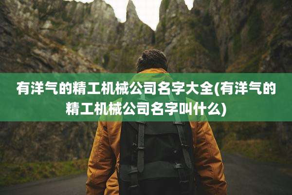 有洋气的精工机械公司名字大全(有洋气的精工机械公司名字叫什么)