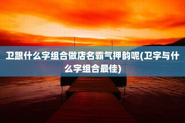 卫跟什么字组合做店名霸气押韵呢(卫字与什么字组合最佳)