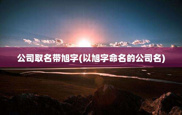 公司取名带旭字(以旭字命名的公司名)