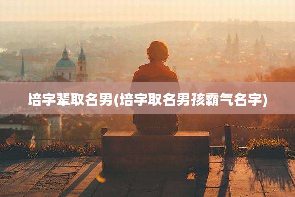 培字辈取名男(培字取名男孩霸气名字)