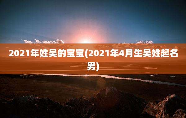 2021年姓吴的宝宝(2021年4月生吴姓起名男)