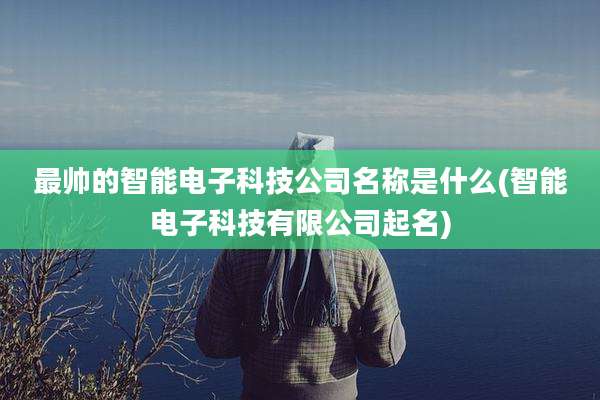 最帅的智能电子科技公司名称是什么(智能电子科技有限公司起名)